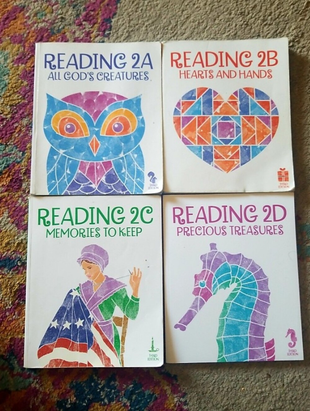 BJU Reading grade 2 - 4 Piece Set- 2A, 2B, 2C, 2D 3rd Edition